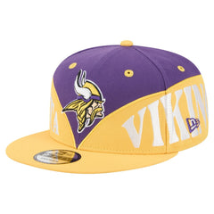 Minnesota Vikings New Era Split 9FIFTY Snapback Hat Purple/Gold | NFL