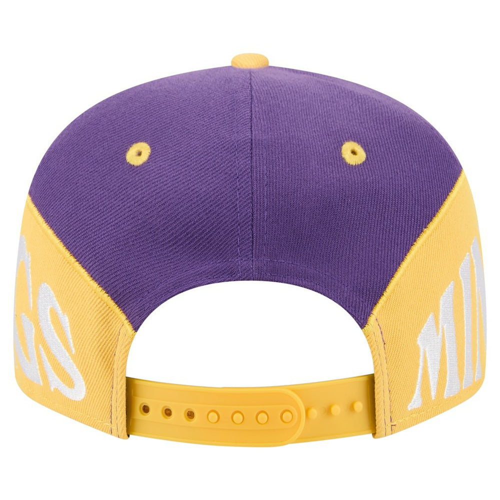 Minnesota Vikings New Era Split 9FIFTY Snapback Hat Purple/Gold | NFL