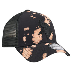 Minnesota Vikings New Era Bleached A-Frame 9FORTY Trucker Adjustable Hat Black | NFL