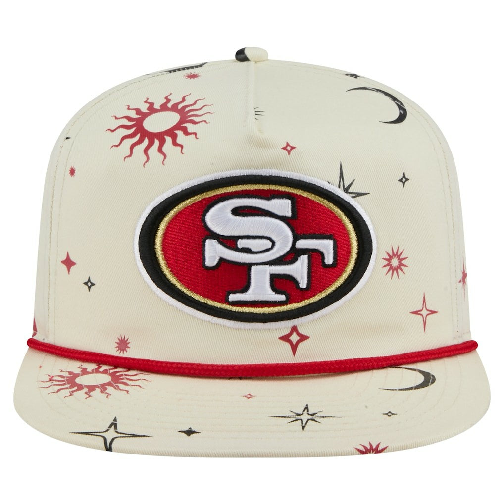 San Francisco 49ers New Era Celestial Golfer Snapback Hat Cream | NFL