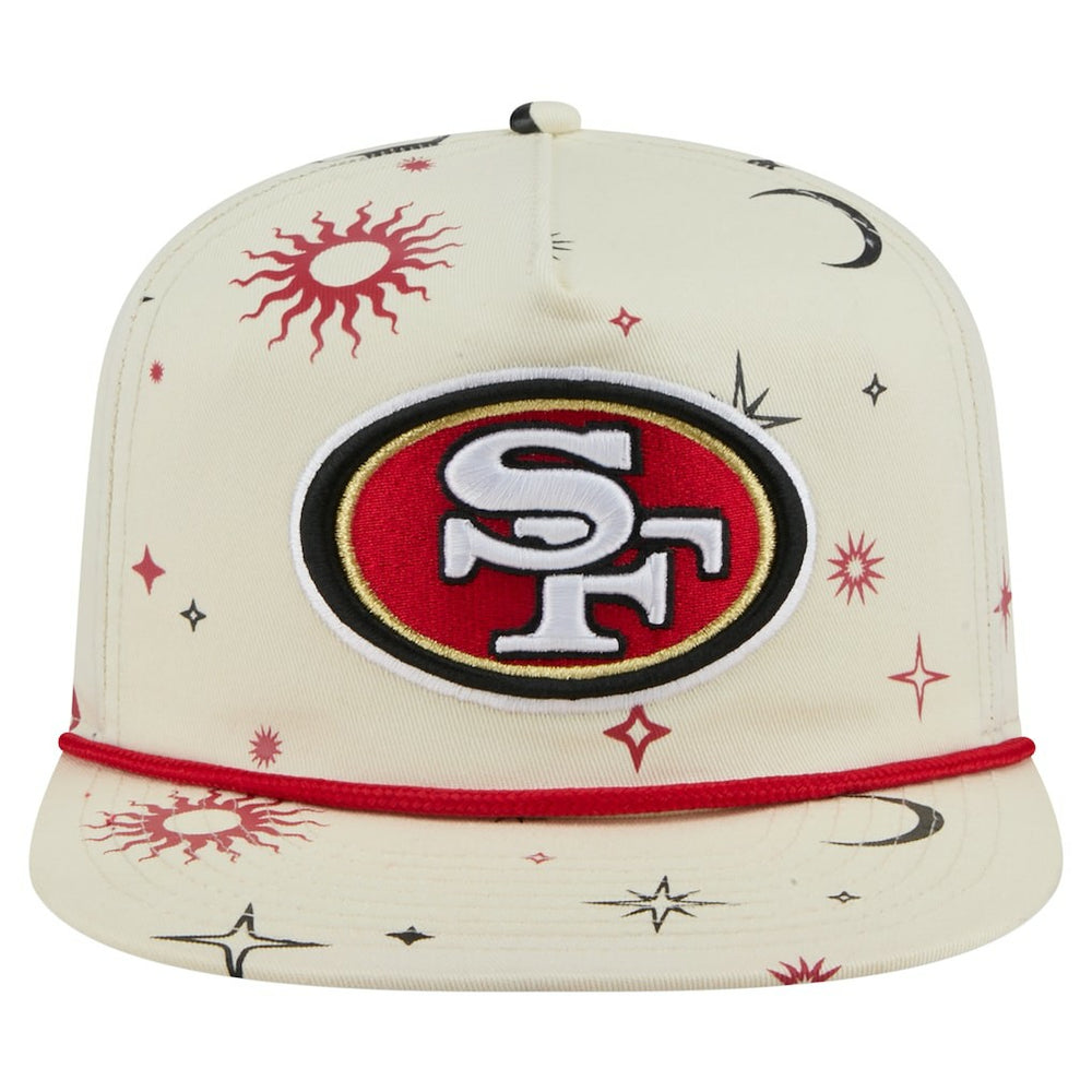 San Francisco 49ers New Era Celestial Golfer Snapback Hat Cream | NFL