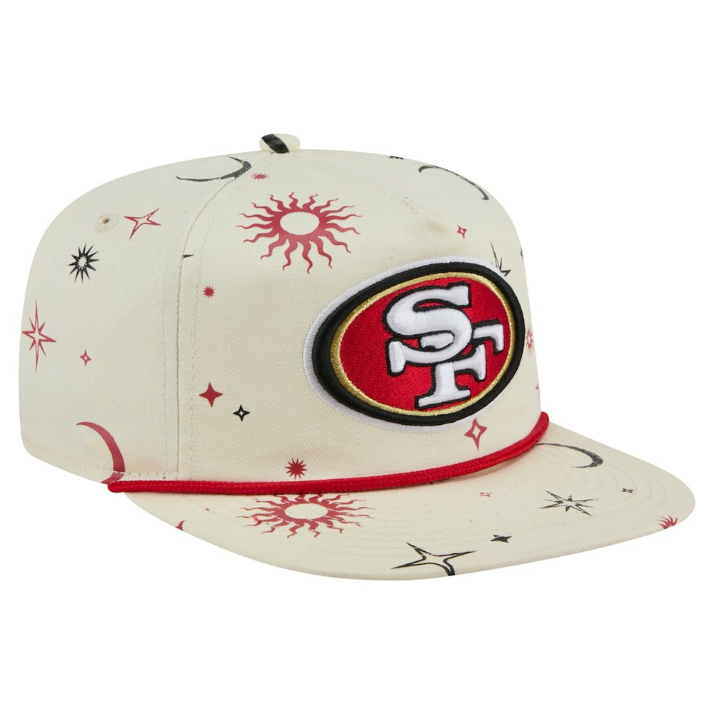 San Francisco 49ers New Era Celestial Golfer Snapback Hat Cream | NFL