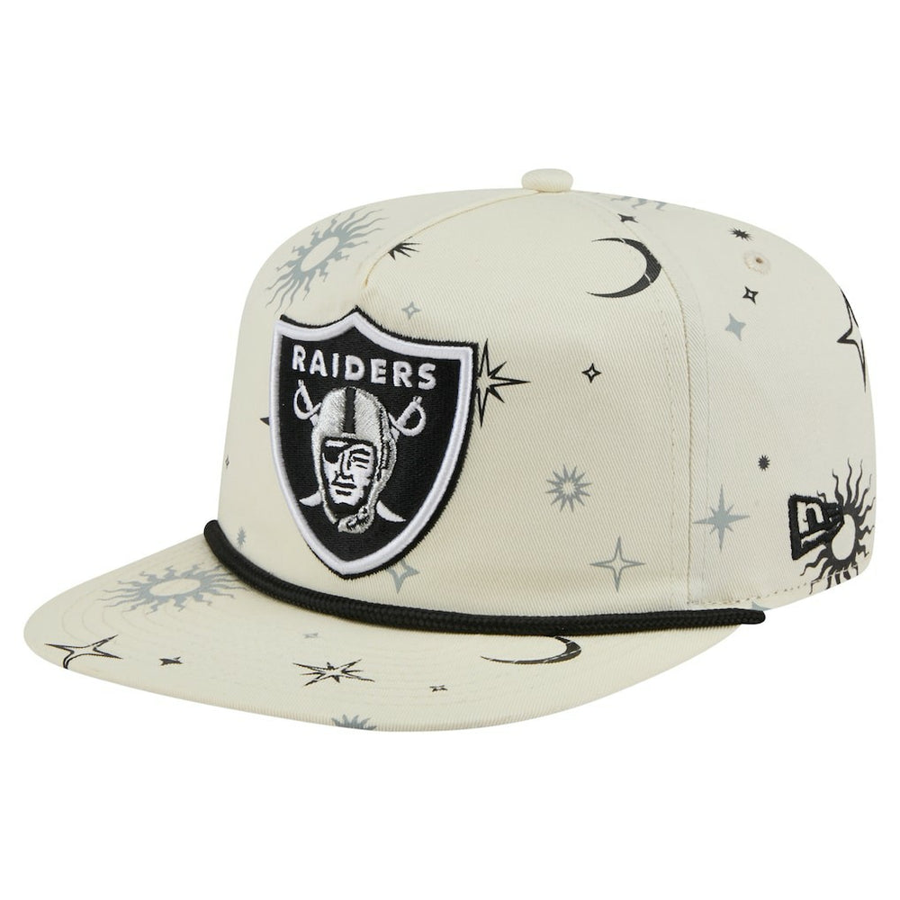 Las Vegas Raiders New Era Celestial Golfer Snapback Hat Cream | NFL