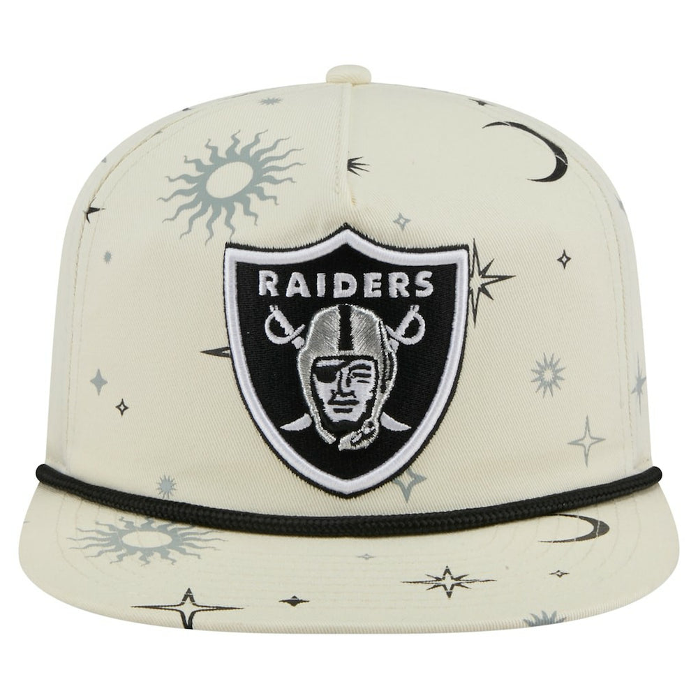 Las Vegas Raiders New Era Celestial Golfer Snapback Hat Cream | NFL