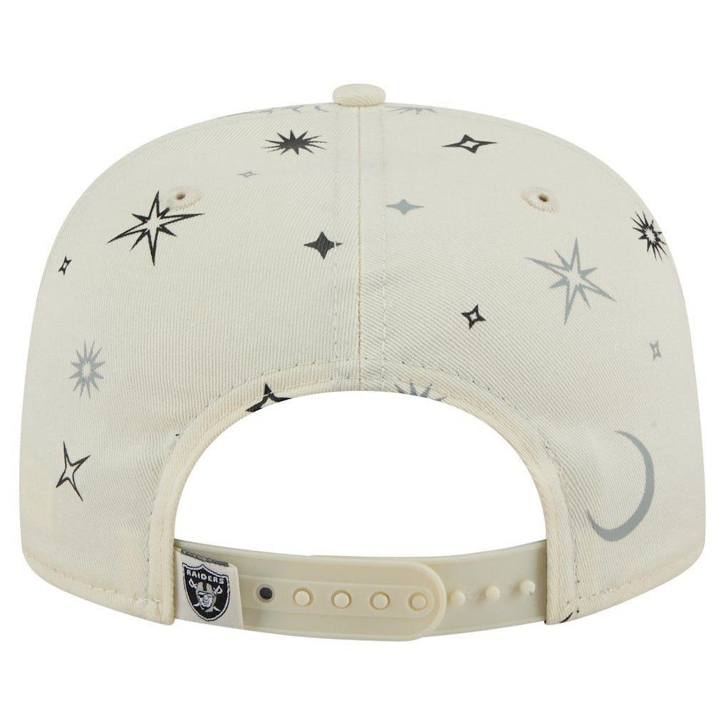 Las Vegas Raiders New Era Celestial Golfer Snapback Hat Cream | NFL