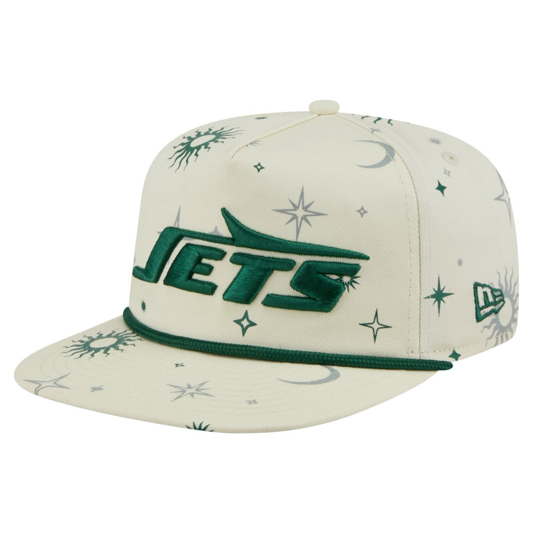 New York Jets New Era Celestial Golfer Snapback Hat Cream | NFL