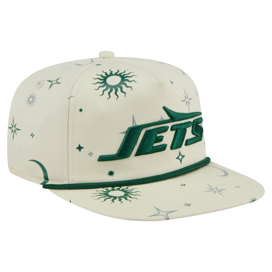 New York Jets New Era Celestial Golfer Snapback Hat Cream | NFL