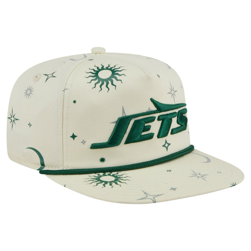 New York Jets New Era Celestial Golfer Snapback Hat Cream | NFL