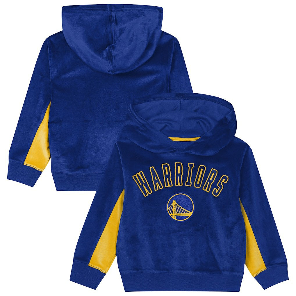 Golden State Warriors Outerstuff Preschool Velour Hoodie Royal - NBA
