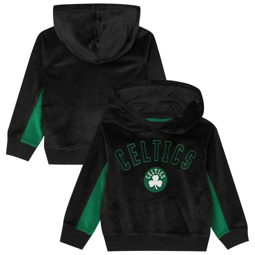 Boston Celtics Outerstuff Preschool Velour Hoodie Black - NBA