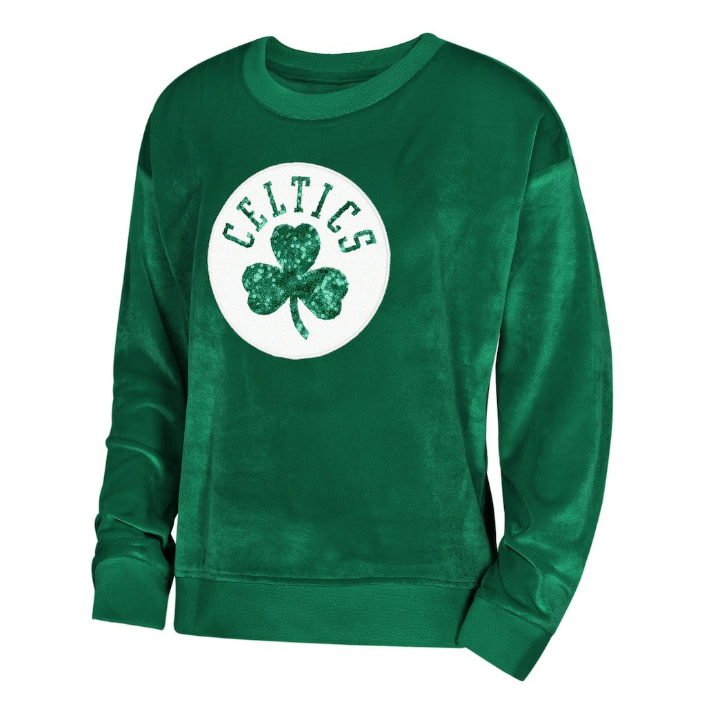 Boston Celtics Outerstuff Youth Girls Step Back Sweatshirt Kelly Green - NBA