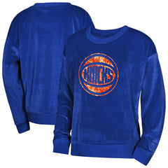 New York Knicks Outerstuff Youth Girls Step Back Sweatshirt Blue - NBA