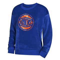 New York Knicks Outerstuff Youth Girls Step Back Sweatshirt Blue - NBA