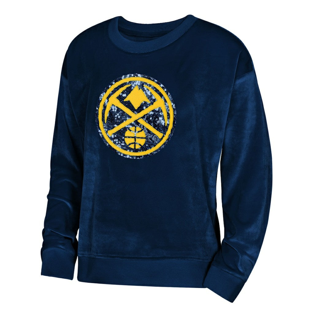 Denver Nuggets Outerstuff Youth Girls Step Back Sweatshirt Navy - NBA