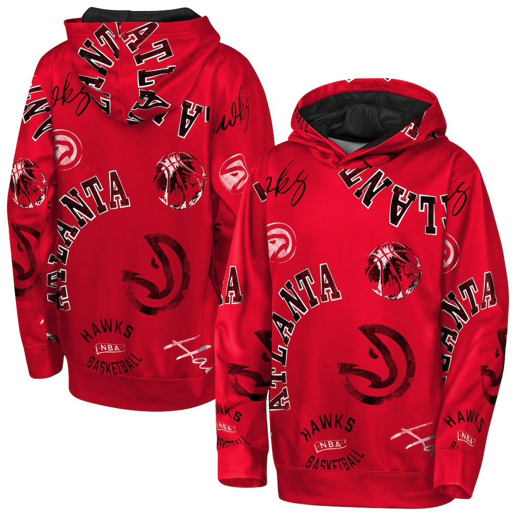 Atlanta Hawks Outerstuff Youth Moving Violation Hoodie Red - NBA