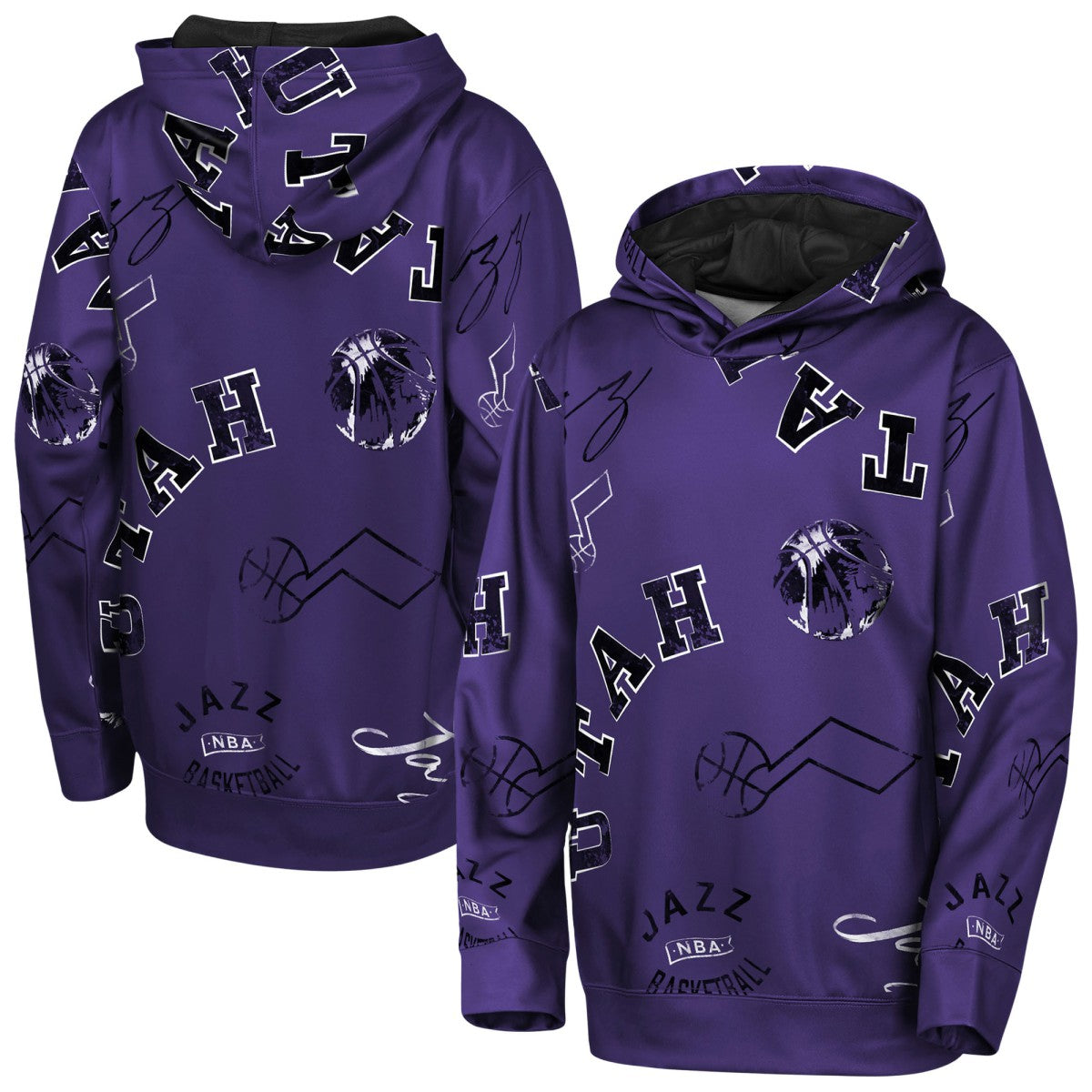 Utah Jazz Outerstuff Youth Moving Violation Hoodie Purple - NBA