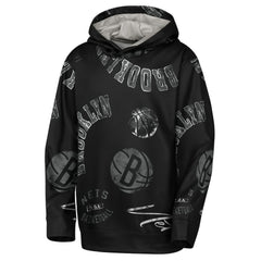 Brooklyn Nets Outerstuff Youth Moving Violation Hoodie Black - NBA