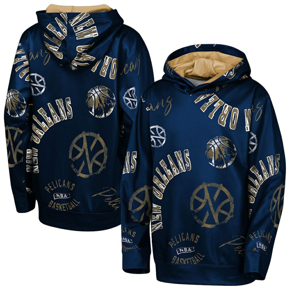 New Orleans Pelicans Outerstuff Youth Moving Violation Hoodie Navy - NBA