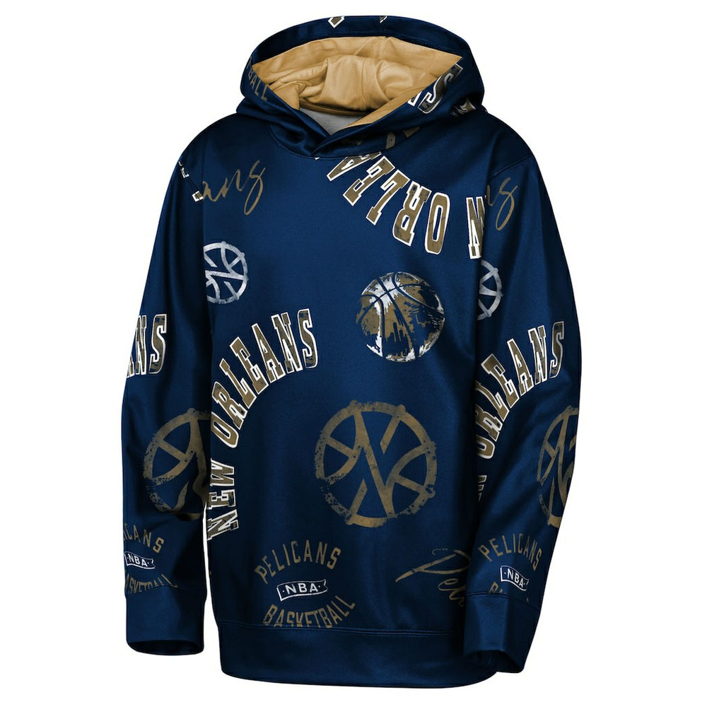 New Orleans Pelicans Outerstuff Youth Moving Violation Hoodie Navy - NBA