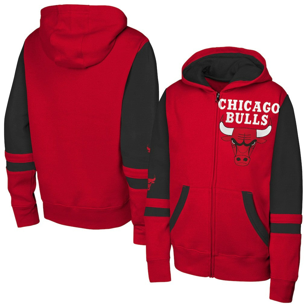 Chicago Bulls Outerstuff Youth Straight to the League Full-Zip Hoodie Red - NBA