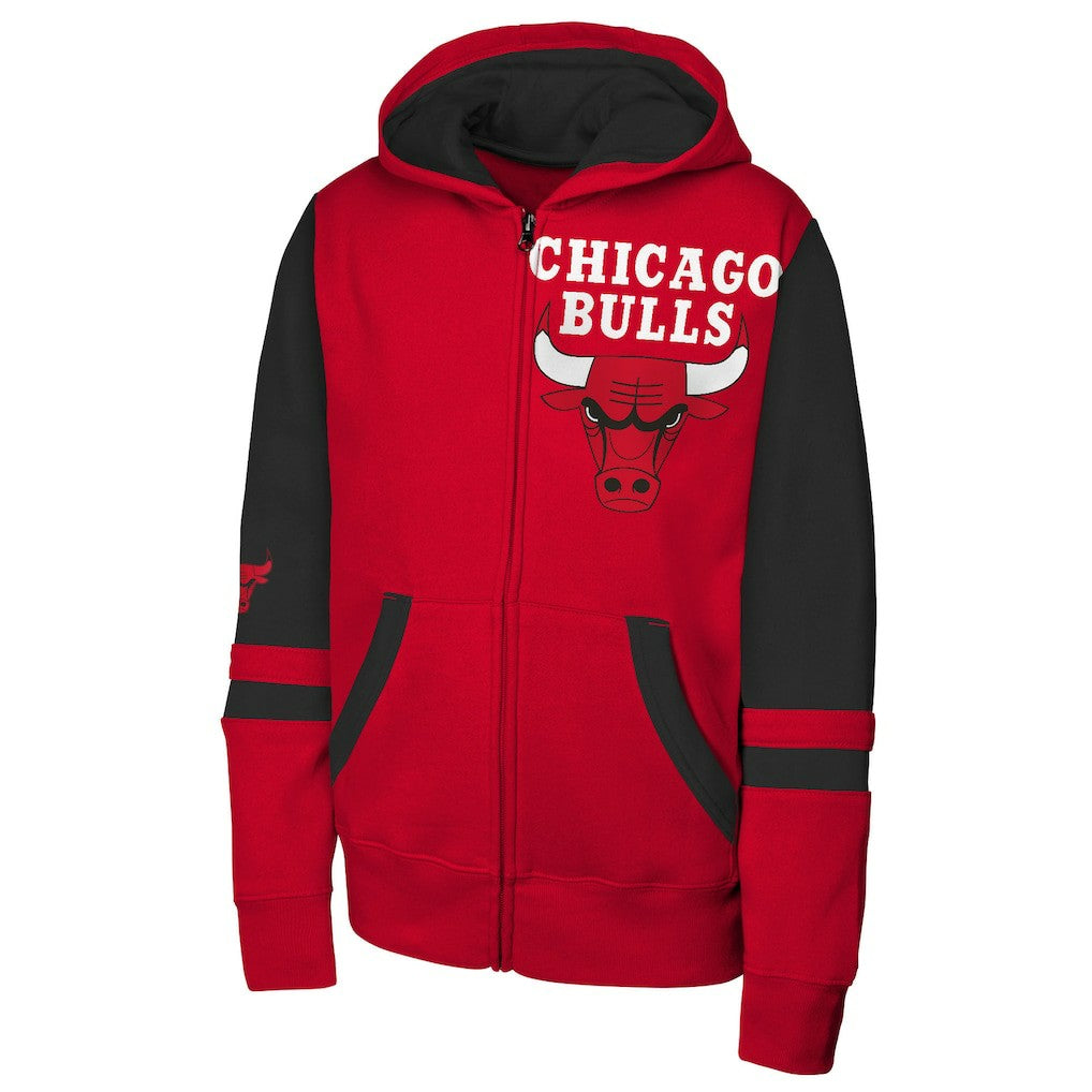 Chicago Bulls Outerstuff Youth Straight to the League Full-Zip Hoodie Red - NBA