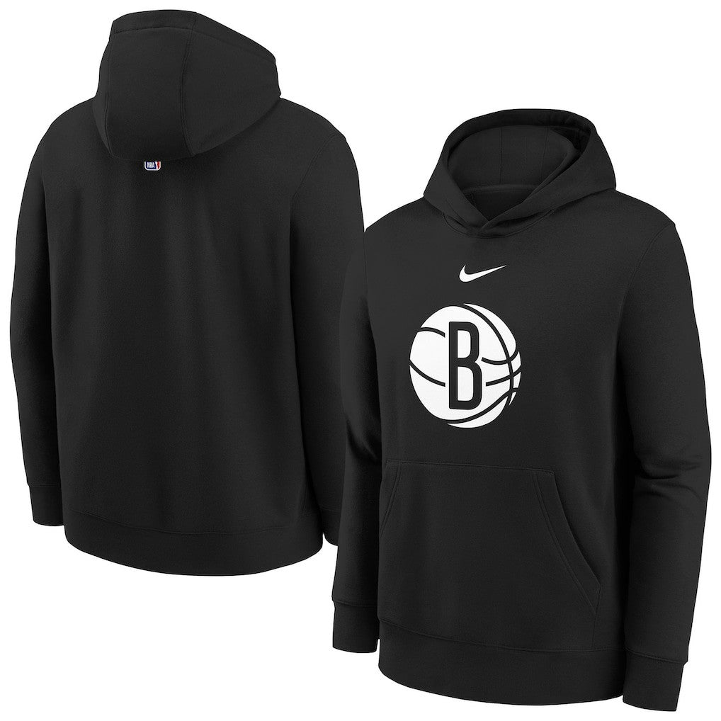 Brooklyn Nets Youth 2025/26 Club Fleece Hoodie Black - NBA