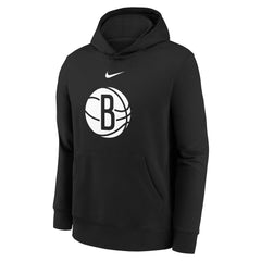 Brooklyn Nets Youth 2025/26 Club Fleece Hoodie Black - NBA