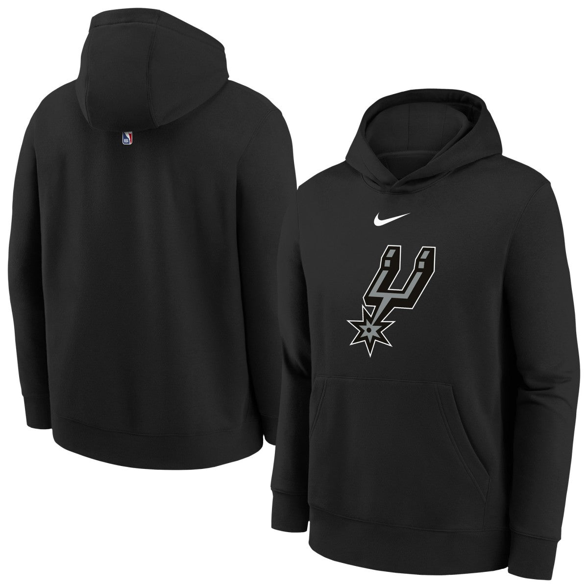 San Antonio Spurs Youth 2025/26 Club Fleece Hoodie Black - NBA