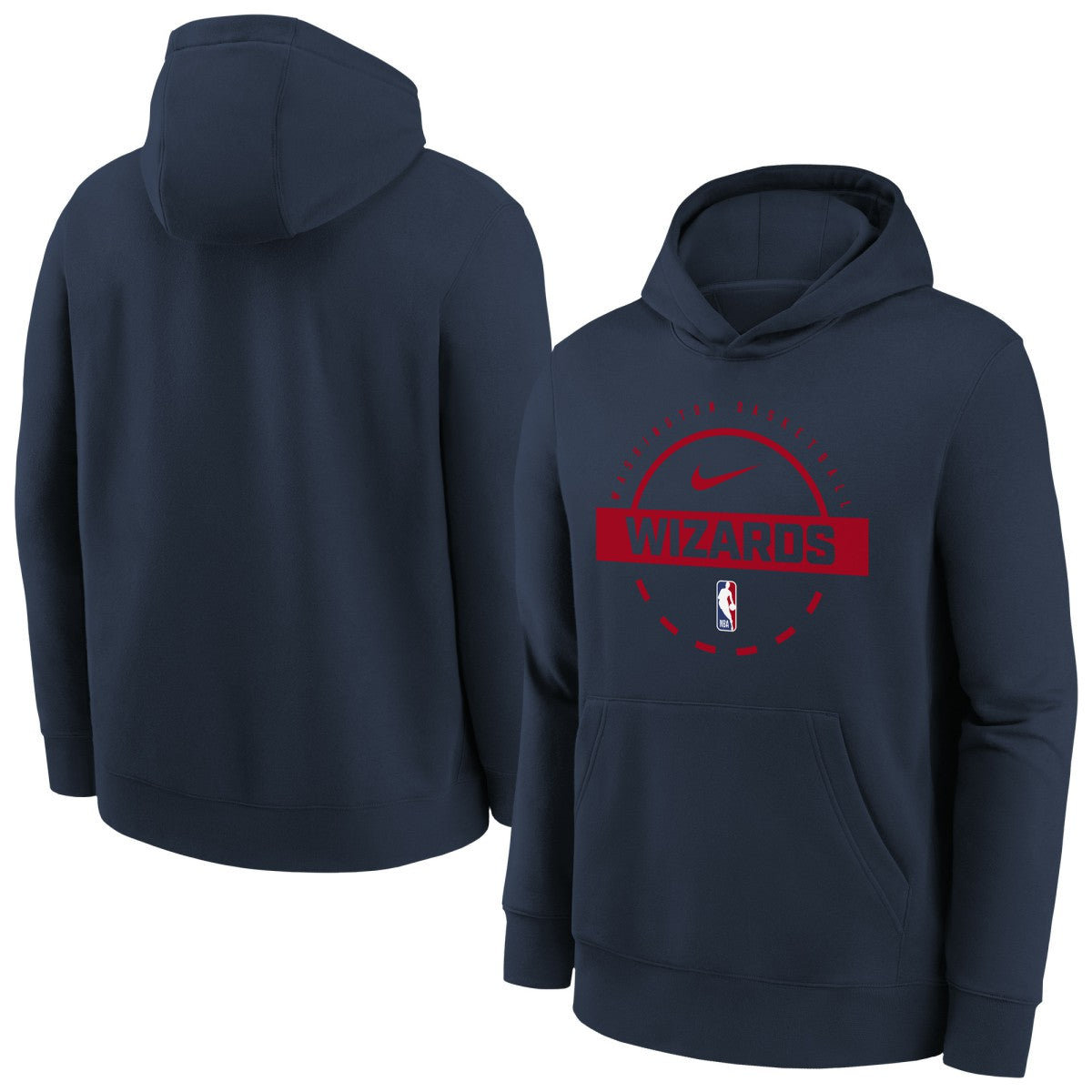 Washington Wizards Youth 2025/26 Club Fleece Practice Hoodie Navy - NBA
