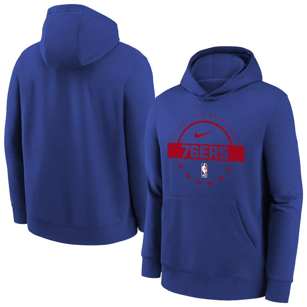 Philadelphia 76ers Youth 2025/26 Club Fleece Practice Hoodie Royal - NBA