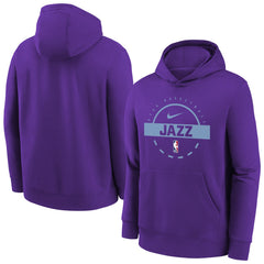 Utah Jazz Youth 2025/26 Club Fleece Practice Hoodie Purple - NBA
