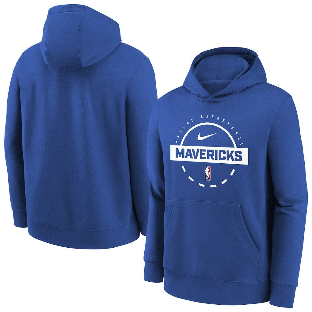 Dallas Mavericks Youth 2025/26 Club Fleece Practice Hoodie Blue - NBA