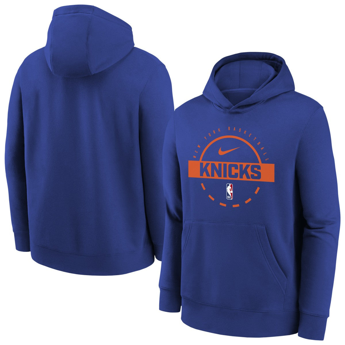New York Knicks Youth 2025/26 Club Fleece Practice Hoodie Blue - NBA