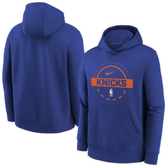 New York Knicks Youth 2025/26 Club Fleece Practice Hoodie Blue - NBA