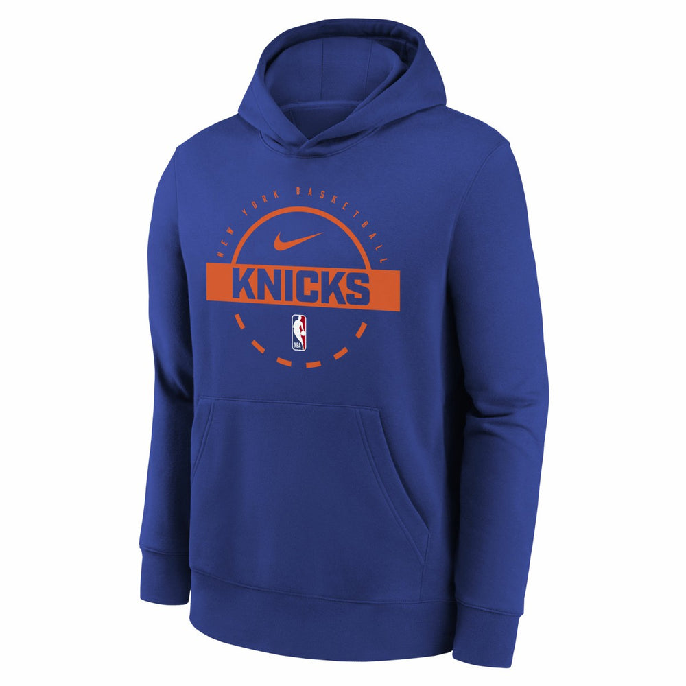 New York Knicks Youth 2025/26 Club Fleece Practice Hoodie Blue - NBA