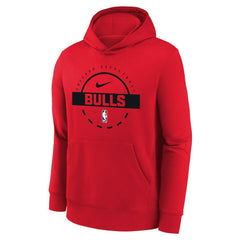 Chicago Bulls Youth 2025/26 Club Fleece Practice Hoodie Red - NBA