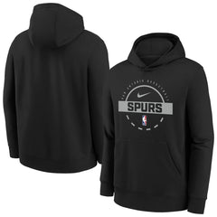 San Antonio Spurs Youth 2025/26 Club Fleece Practice Hoodie Black - NBA