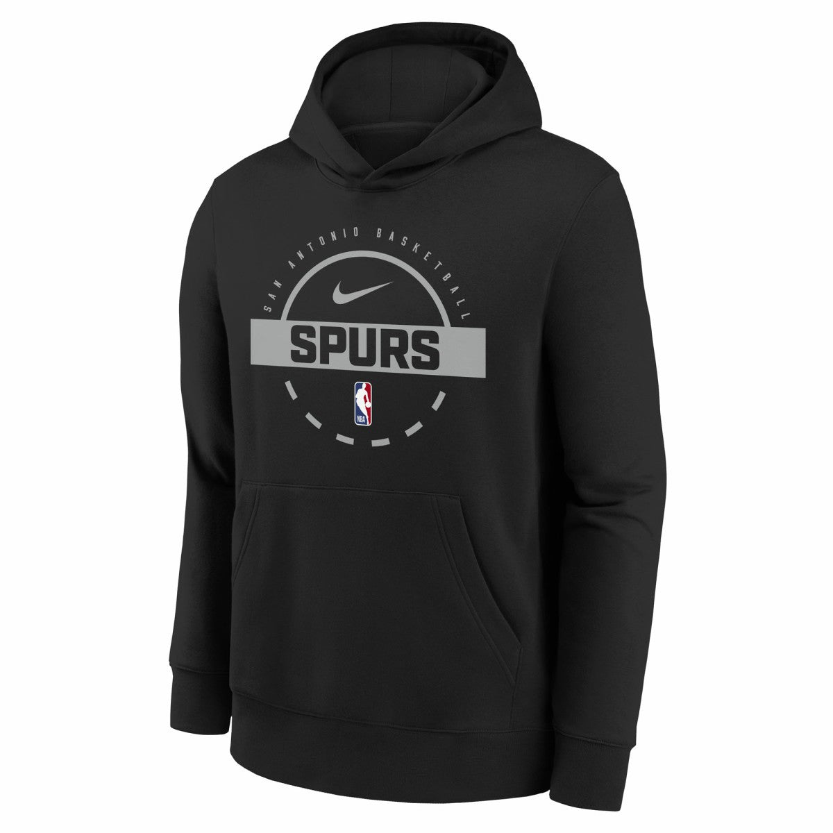 San Antonio Spurs Youth 2025/26 Club Fleece Practice Hoodie Black - NBA