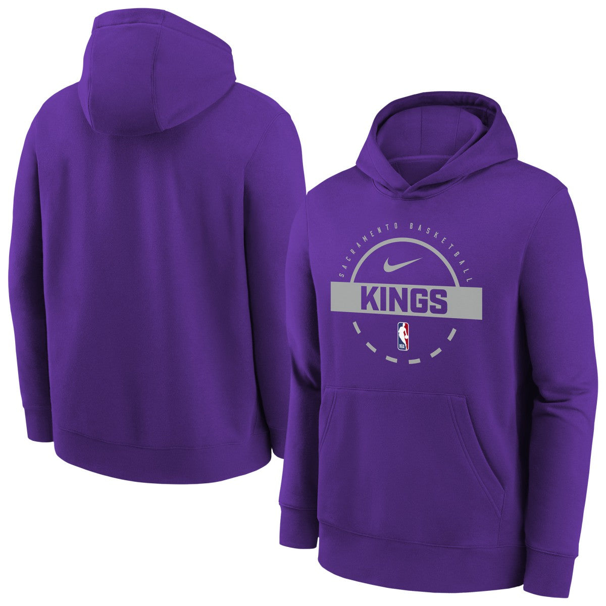 Sacramento Kings Youth 2025/26 Club Fleece Practice Hoodie Purple - NBA