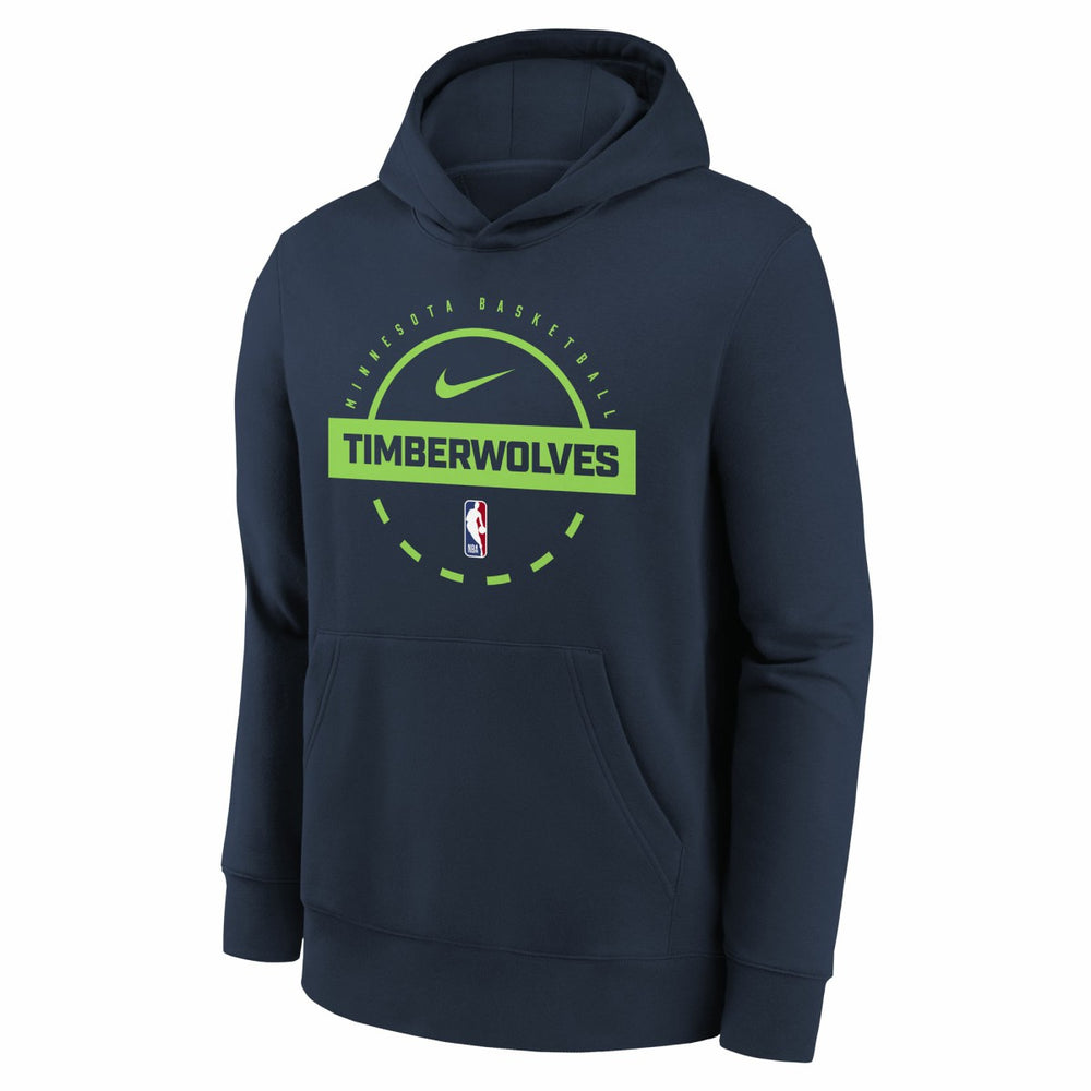Minnesota Timberwolves Youth 2025/26 Club Fleece Practice Hoodie Navy - NBA