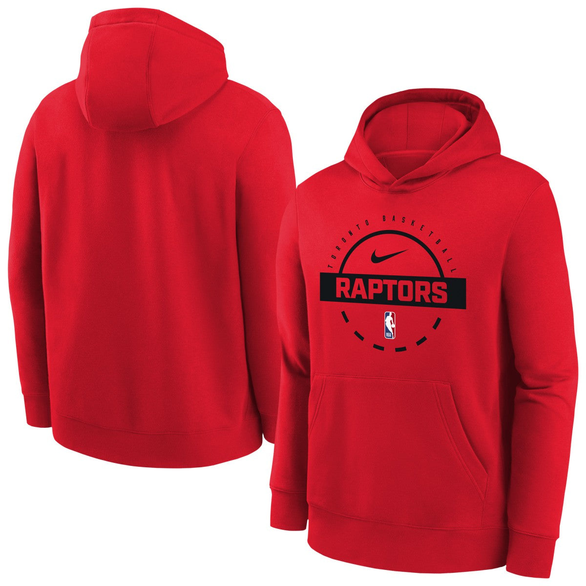 Toronto Raptors Youth 2025/26 Club Fleece Practice Hoodie Red - NBA