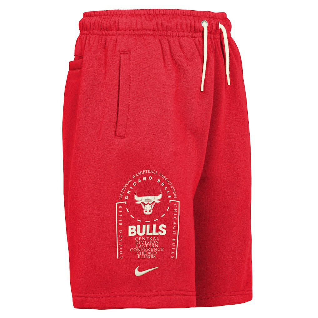 Chicago Bulls Youth Courtside Club Fleece Shorts Red - NBA