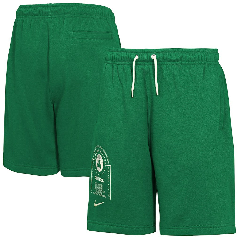 Boston Celtics Youth Courtside Club Fleece Shorts Kelly Green - NBA