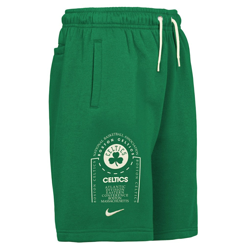 Boston Celtics Youth Courtside Club Fleece Shorts Kelly Green - NBA