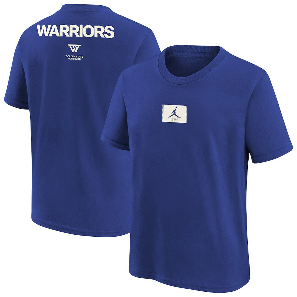 Golden State Warriors Jordan Brand Youth Courtside Statement 85 T-Shirt Blue - NBA