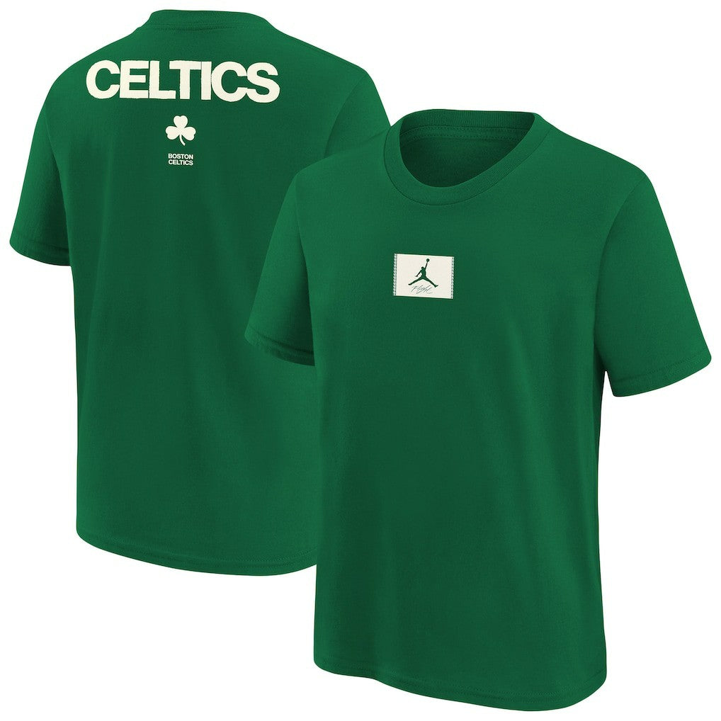 Boston Celtics Jordan Brand Youth Courtside Statement 85 T-Shirt Kelly Green - NBA