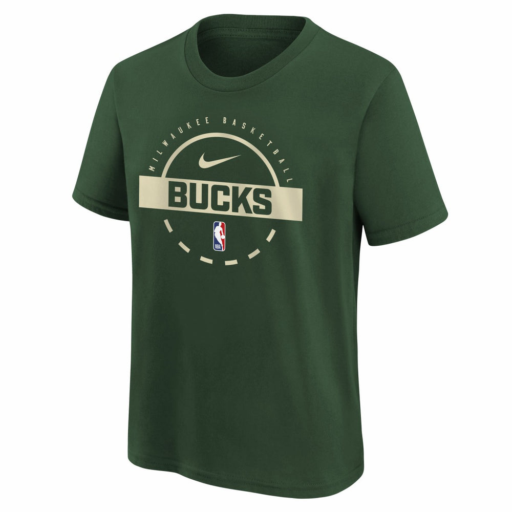 Milwaukee Bucks Youth Practice T-Shirt Hunter Green - NBA