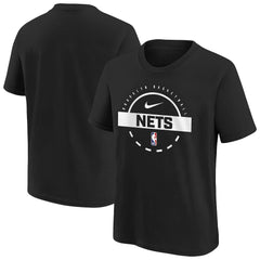 Brooklyn Nets Youth Practice T-Shirt Black - NBA