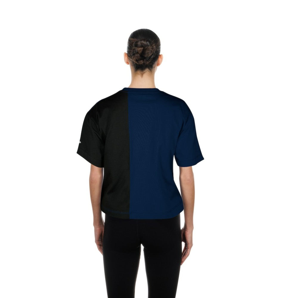 Boston Red Sox New Era Women's Upcycled Colorblocked Boxy Cropped T-Shirt - MLB