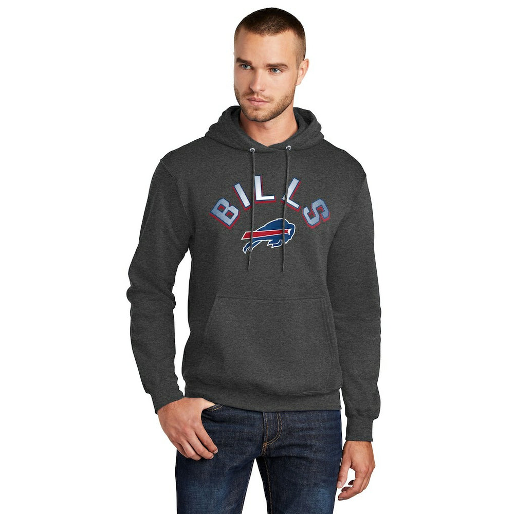 Buffalo Bills Starter Arch Over Logo Pullover Hoodie Charcoal | NFL